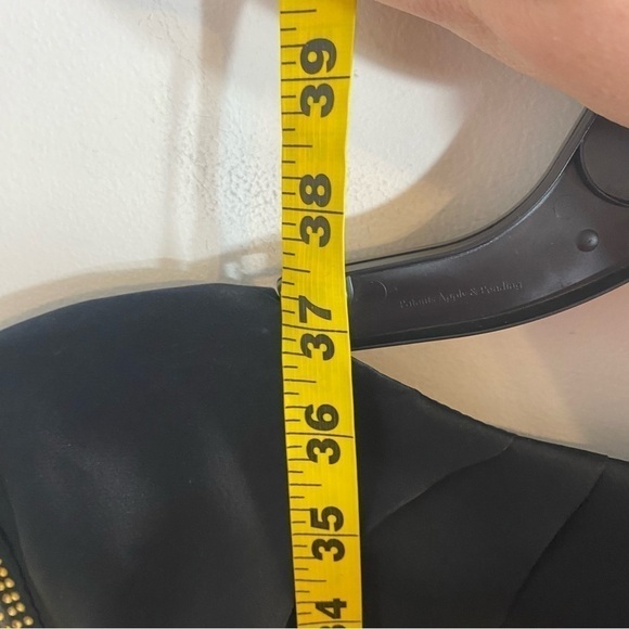 Ted Baker Silk Mini Dress Gold Studded Button Back Sz 3 (6-8 US) Black - Picture 11 of 12